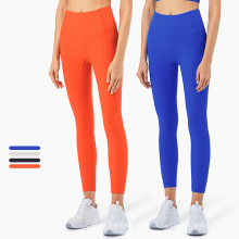 Mujeres Leggings de fitness naranja de color brillante